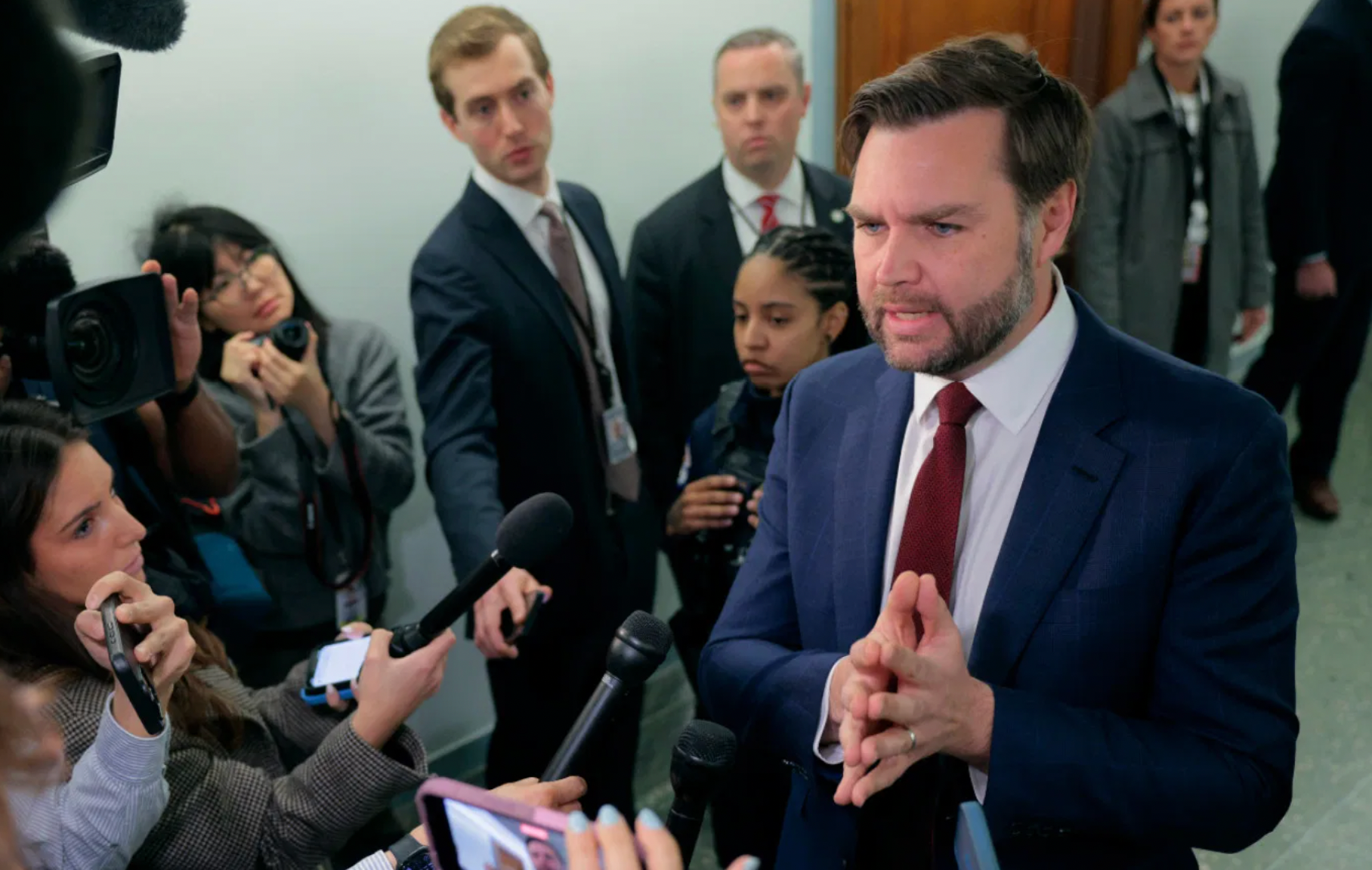 Vance Leaves Meeting, Looks Straight Into Camera, Announces Stunning Arrest