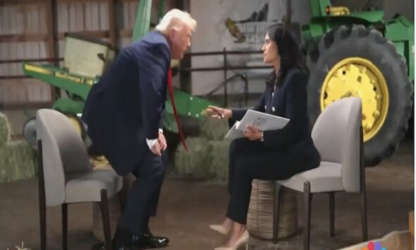 Trump Suddenly Runs Off LIVE News Set Mid-Interview