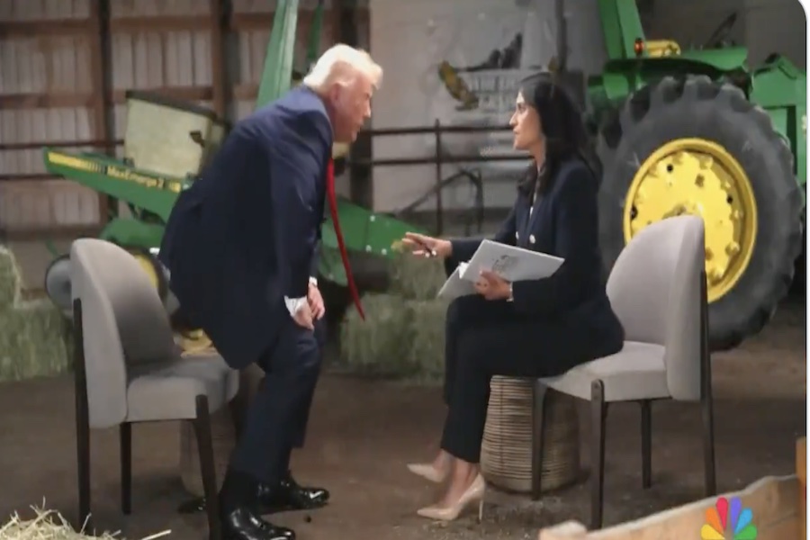 Trump Suddenly Runs Off LIVE News Set Mid-Interview