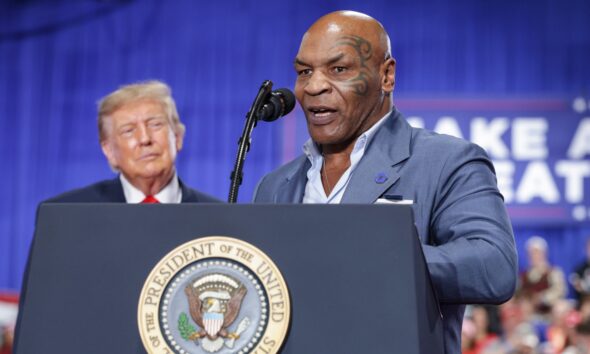 All Hell Breaks Loose When Boxing Legend Mike Tyson Shows Up With Trump