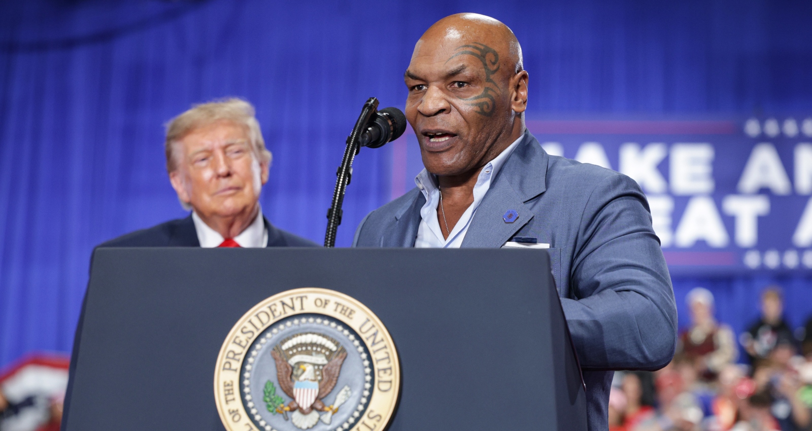 All Hell Breaks Loose When Boxing Legend Mike Tyson Shows Up With Trump